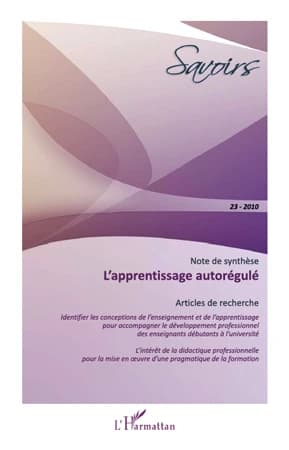 REVUE SAVOIRS n.23 ; l'apprentissage autorégulé