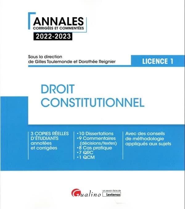 Droit constitutionnel : l'État, la souveraineté et la démocratie, la Constitution...