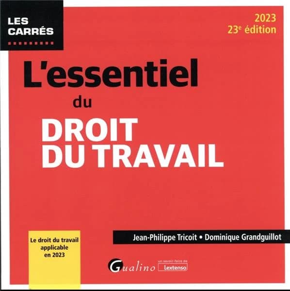 L'essentiel du droit du travail (23e éd., 2023) Jean-Philippe Tricoit, Dominique Grandguillot
