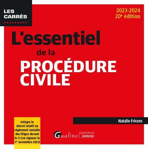 L'essentiel de la procédure civile (20e éd., 2023-2024) Natalie Fricero