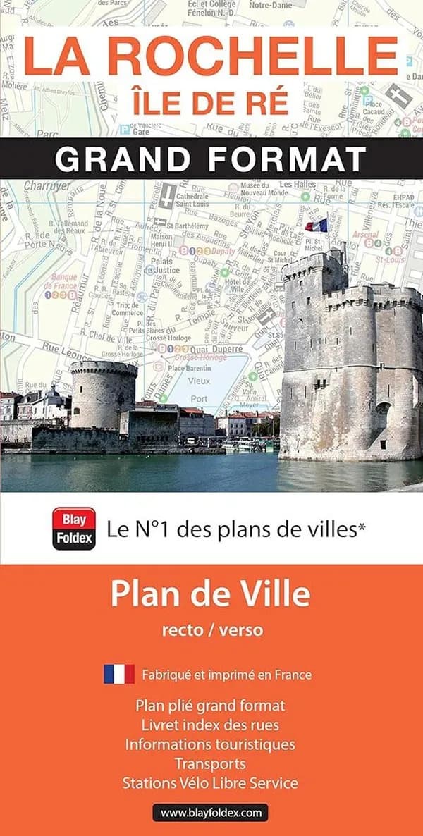 La Rochelle, Île de Ré : grand format : plan de ville