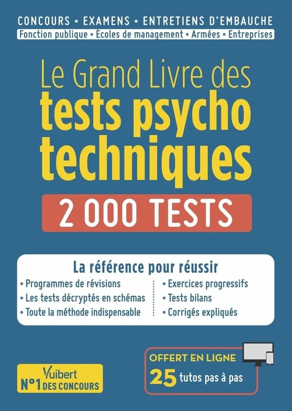 Le grand livre des tests psychotechniques : 2000 tests