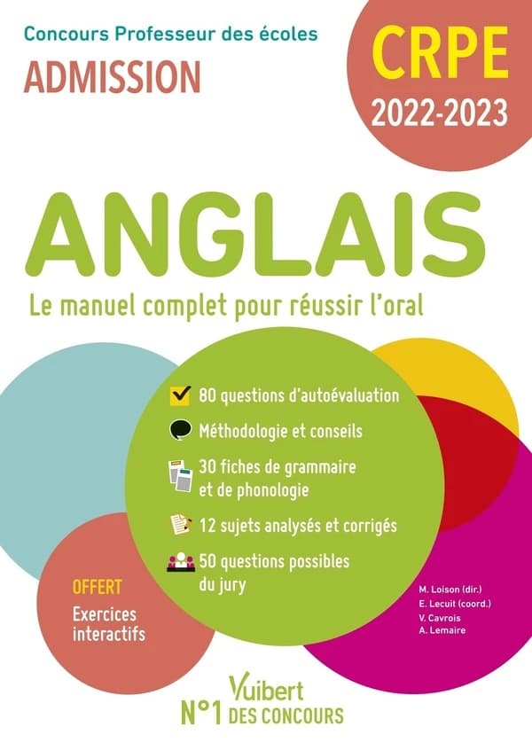 Anglais : le manuel complet pour réussir l'oral : CRPE 2022-2023