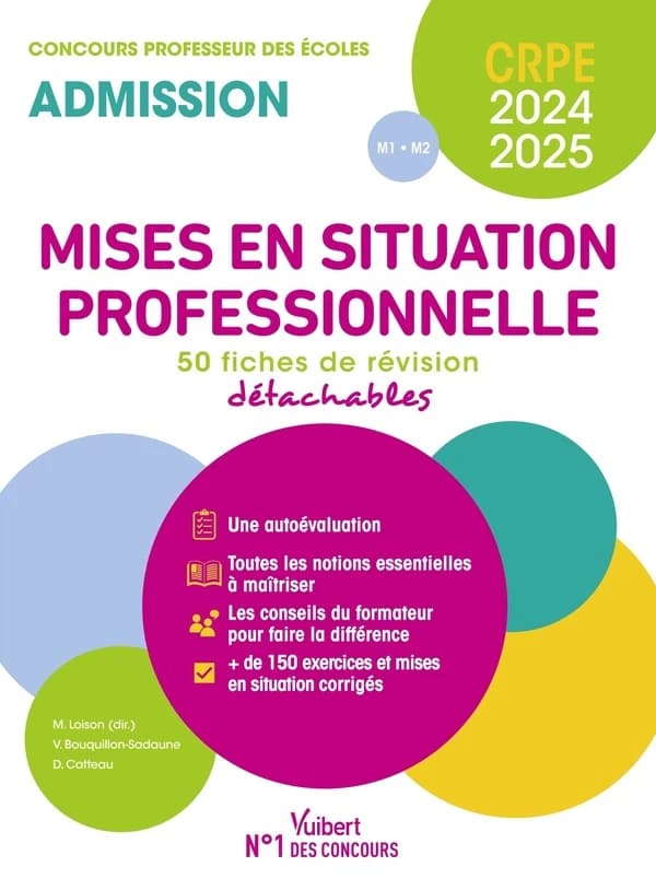 Mises en situation professionnelle, 50 fiches de révision détachables : concours professeur des écoles, admission, 2024-2025