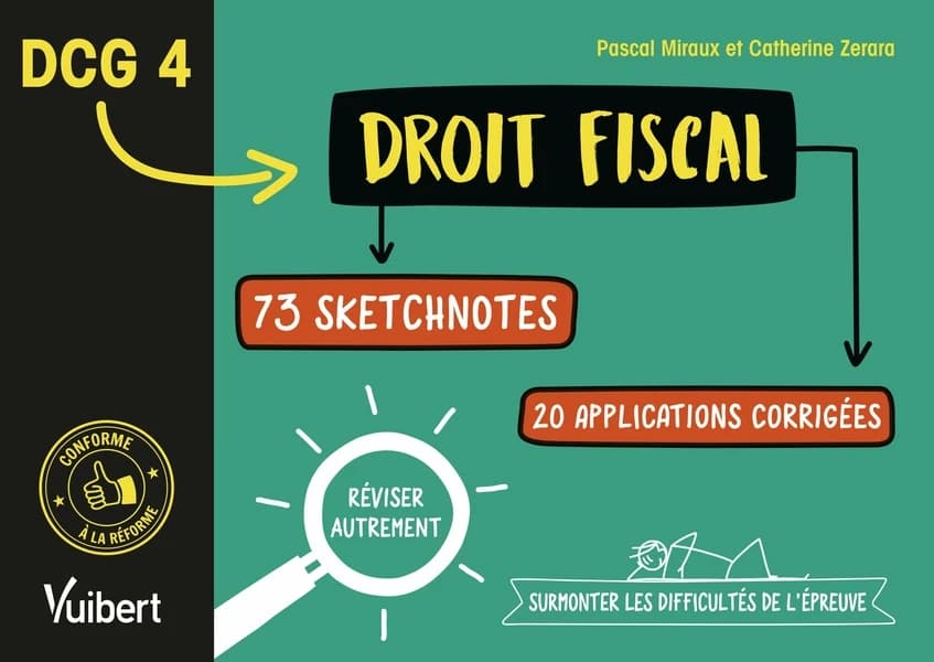 Droit fiscal : 73 sketchnotes, 20 applications corrigées