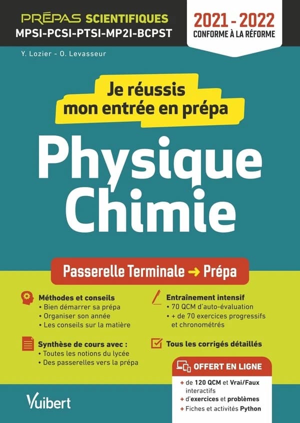 Physique, chimie : je réussis mon entrée en prépa : passerelle terminale prépa : conforme à la réforme 2021-2022