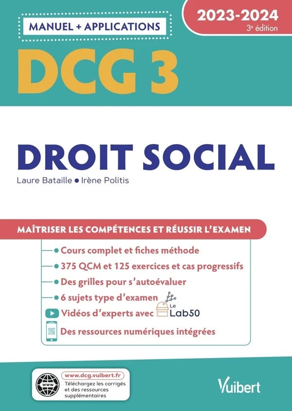 Droit social : 2023-2024 (3e éd.) Laure Bataille,... Irène Politis,...