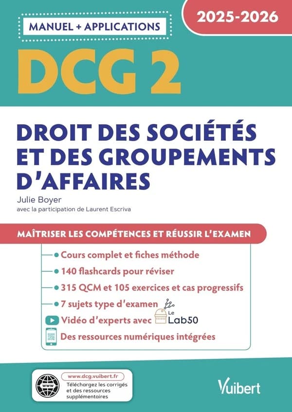 Droit des sociétés et des groupements d'affaires : 2025-2026
