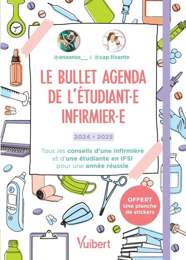 Le bullet agenda de l'étudiante infirmière et de l'étudiant infirmier : Les conseils d'une IDE et d'une étudiante pour réussir ton année en IFSI (édition 2024