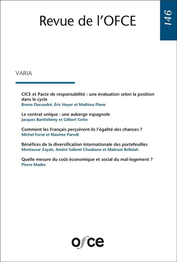 Revue de l'OFCE n.146 : varia