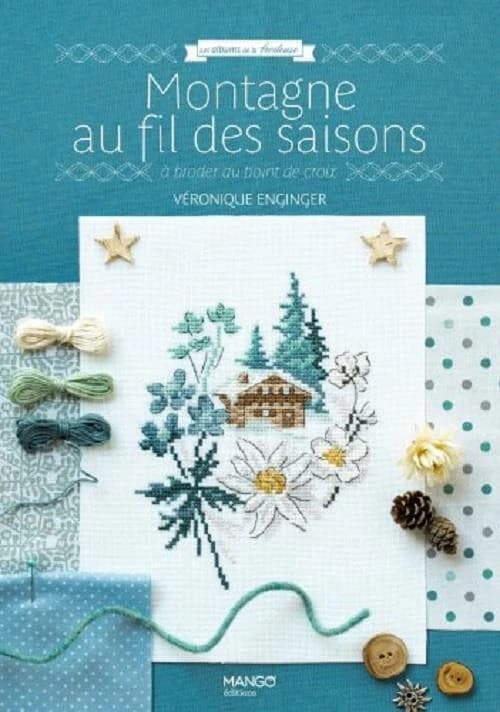 Montagne au fil des saisons. à broder au point de croix