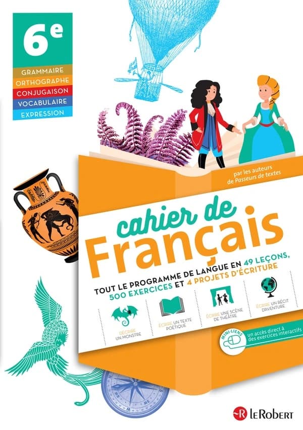 Cahier de français ; 6e (édition 2020)