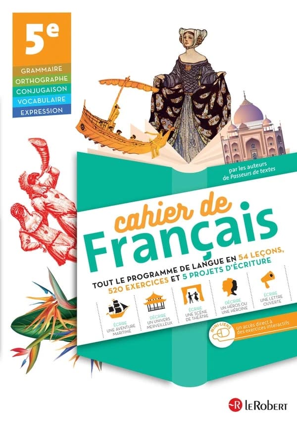 Cahier de français ; 5e (édition 2020)