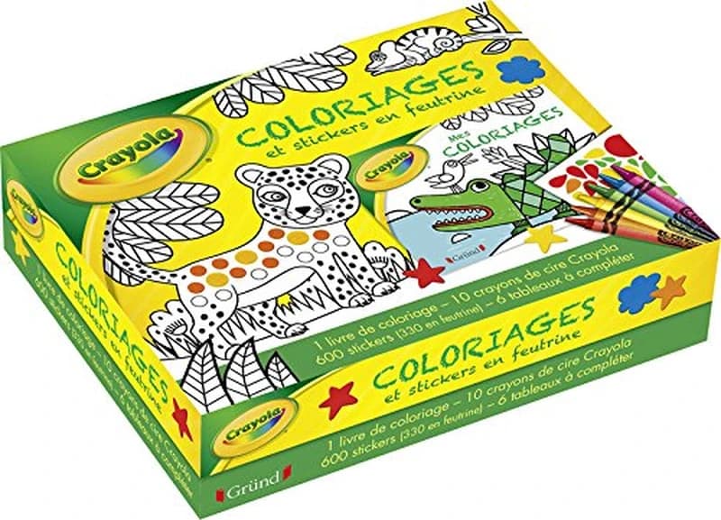Coffret : Coloriages et stickers en feutrine