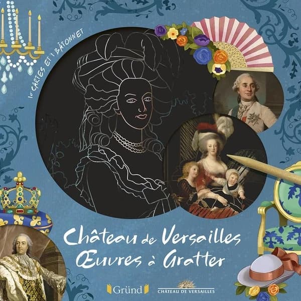 Cartes à gratter : œuvres d'art de Versailles : pochette avec 10 cartes à gratter : [Album à colorier]