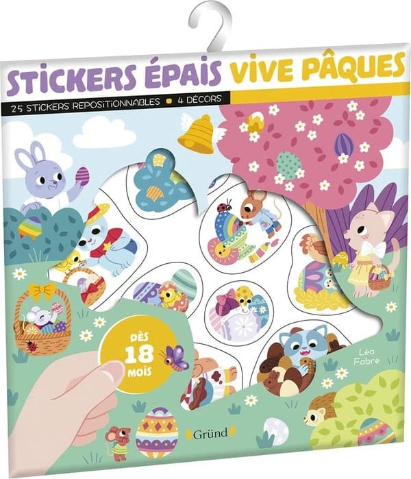 Stickers épais : vive Pâques