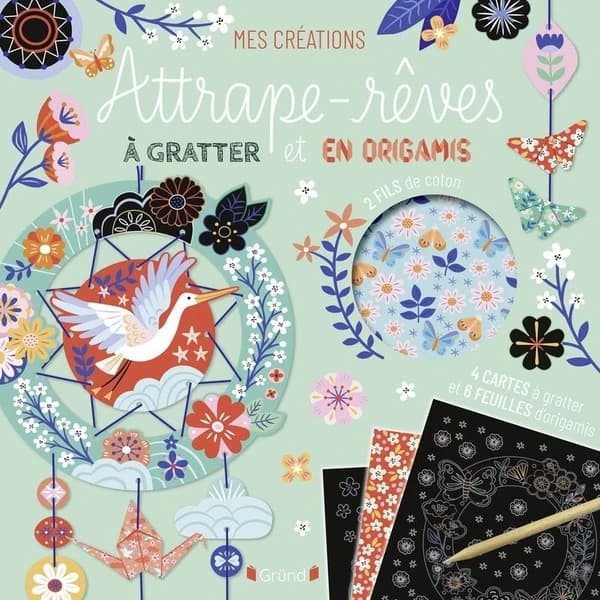 Attrape-rêves à gratter et origamis : [Image à découper]