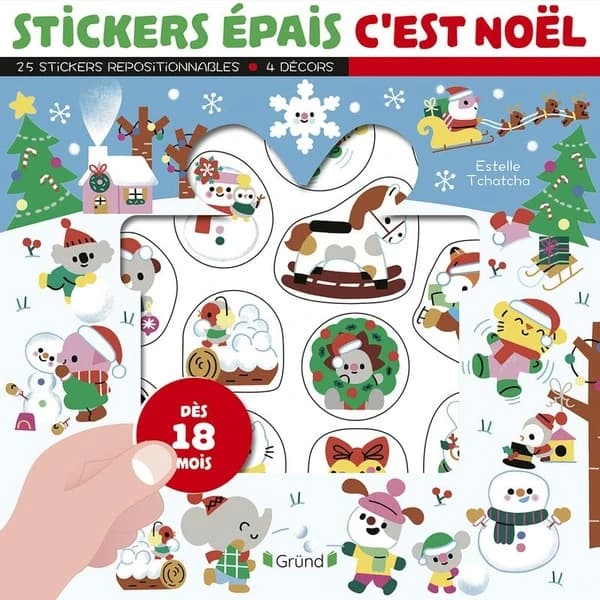 Stickers épais : c'est Noël - 25 stickers repositionnables - 4 décors : [Autocollant]