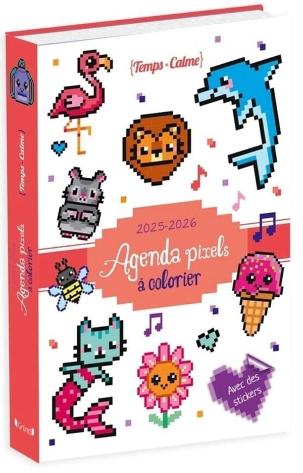 Agenda pixels à colorier (édition 2025