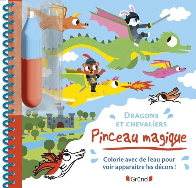 Pinceau magique : Dragons et chevaliers : [Album à colorier]