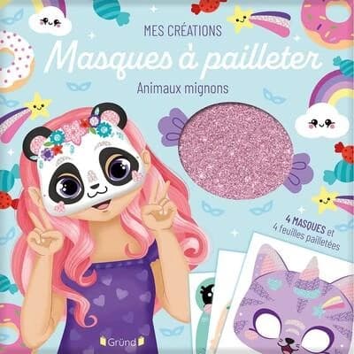 Masques à pailleter : Animaux mignons