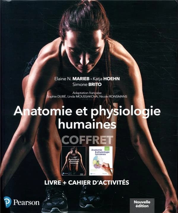 Anatomie et physiologie humaines : coffret [=] livre + cahier d'activités (Nouv. éd.) Elaine N. Marieb, Katja Hoehn, Simone Brito ; adaptation française, Sophie Dubé, Linda Moussakova et Nicole Ronsmans
