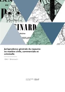 Jurisprudence generale du royaume en matiere civile, commerciale et criminelle