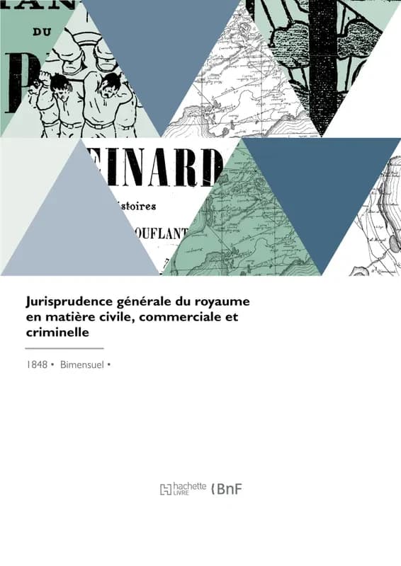 Jurisprudence generale du royaume en matiere civile, commerciale et criminelle