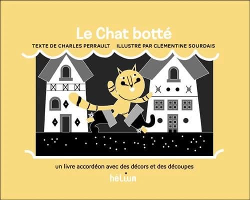 Le Chat botté : un livre-accordéon avec des décors et des découpes