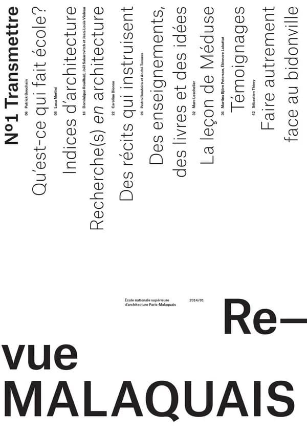 Revue Malaquais t.1 ; transmettre