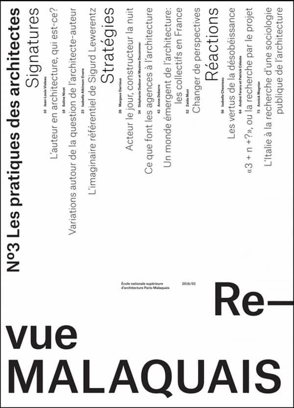 Des architectes et de leurs pratiques
