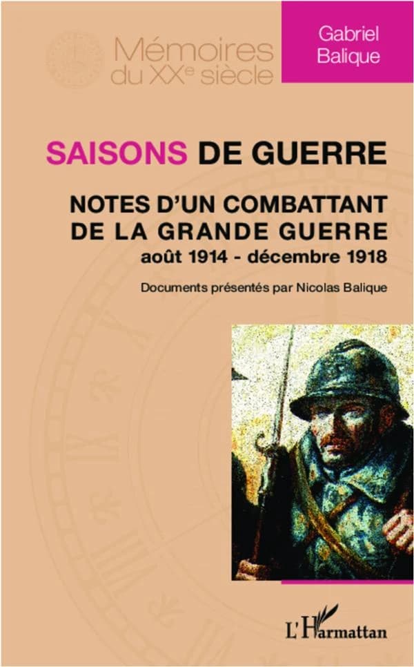 Saisons de guerre : notes d'un combattant de la Grande guerre, août 1914-décembre 1918