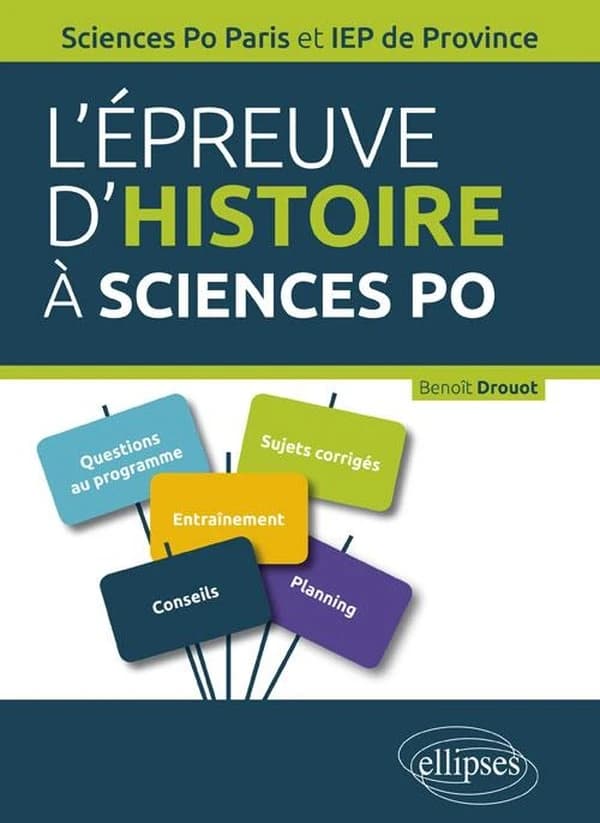 L'épreuve d'histoire à Sciences Po : tout ce qu'il faut savoir pour réussir le concours d'entrée : guide pratique, rappels de cours, sujets corrigés, Science Po Paris et IEP de Province