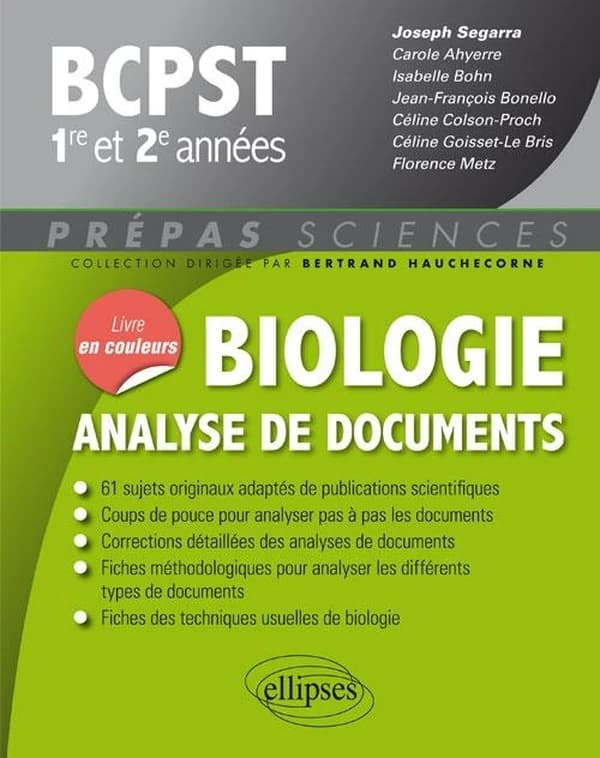Biologie : analyse de documents : BCPST 1re et 2e années