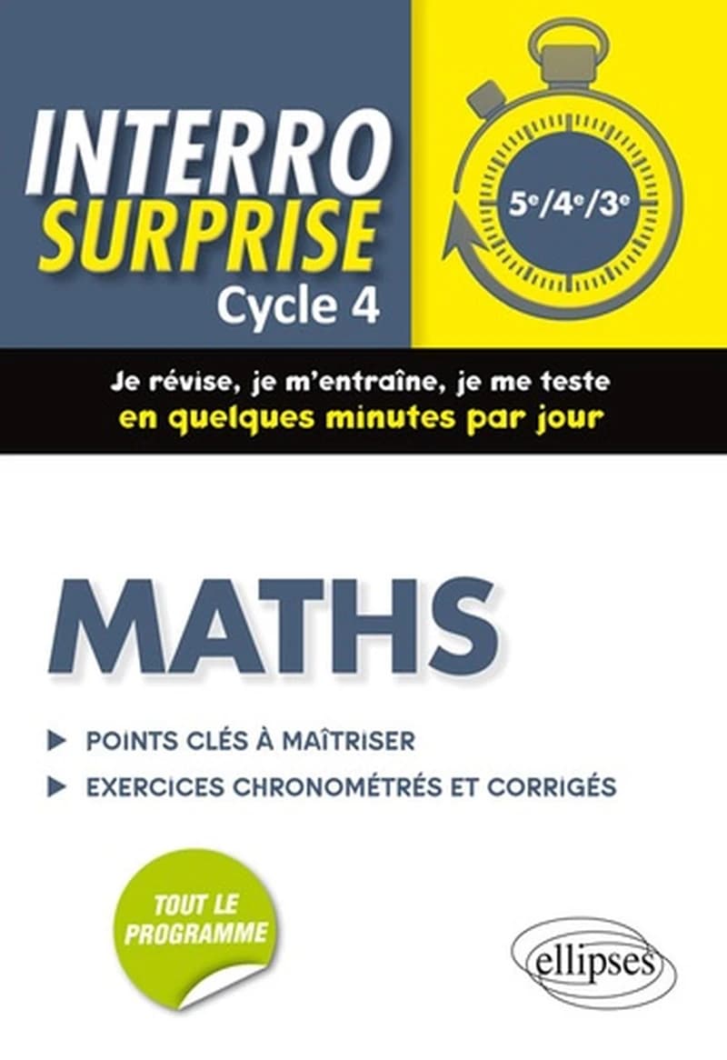 Maths cycle 4 - Tout le cours en 128 questions