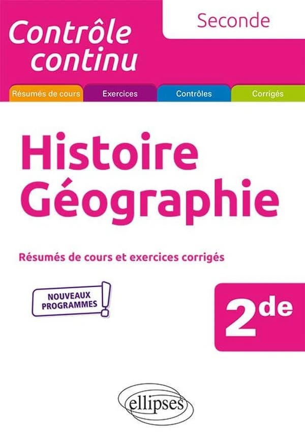 Contrôle continu : histoire-géographie ; 2de (édition 2019)