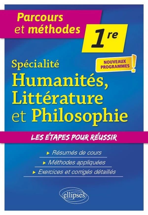 Spécialité humanités, littérature et philosophie ; 1re ; nouveaux programmes