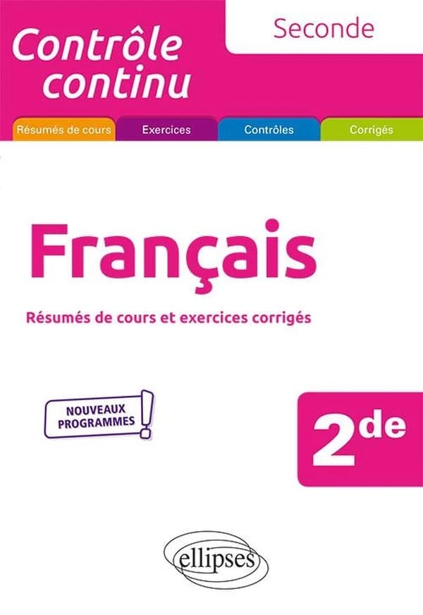 Contrôle continu : français ; seconde ; nouveaux programmes