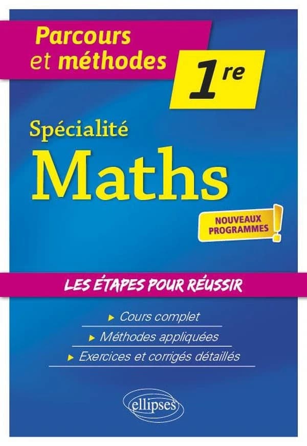Spécialité mathématiques ; 1re ; nouveaux programmes