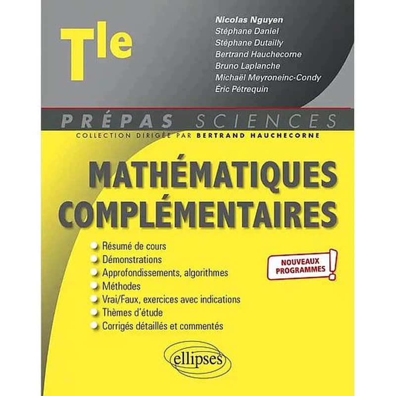 Mathématiques complémentaires : terminale