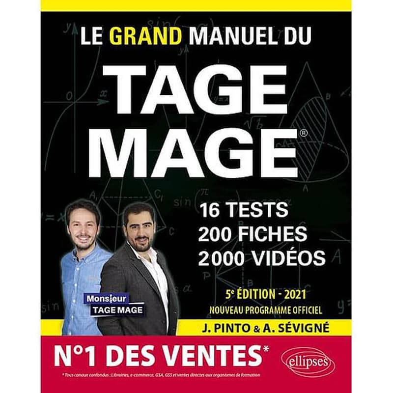 Le grand manuel du TAGE MAGE : 16 tests, 200 fiches, 2000 vidéos de cours (5e éd., 2021, [à jour du] nouveau programme officiel)