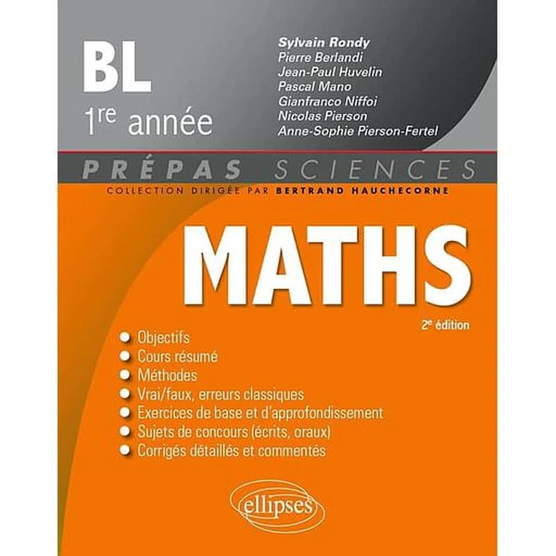 Mathématiques, BL, 1re année