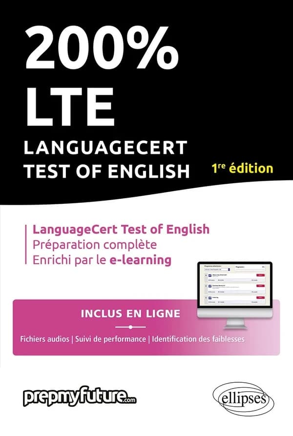 200 % LTE, languagecert test of English : languagecert test of English, préparation complète, enrichi par le e-learning
