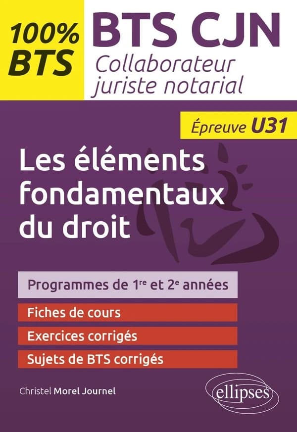 Les éléments fondamentaux du droit : BTS CJN Epreuve U31