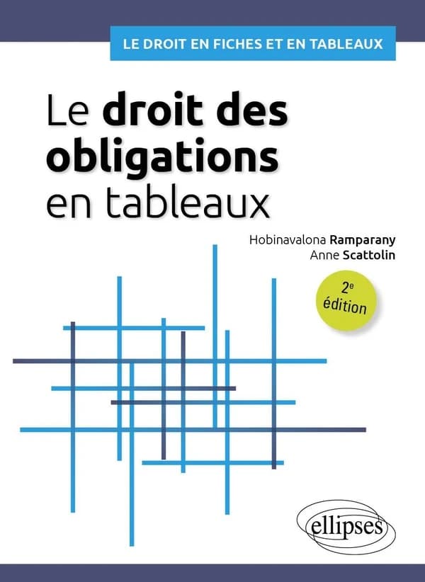 Le droit des obligations en tableaux : contrat, quasi-contrat et responsabilité (2e éd., à jour au 1er février 2024) Hobinavalona Ramparany,... Anne Scattolin,...