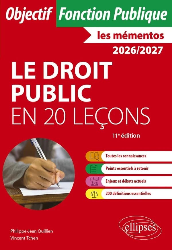 Le droit public en 20 leçons (11e éd.) Philippe-Jean Quillien,... Vincent Tchen,...