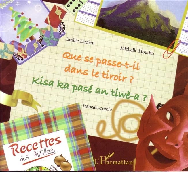 Que se passe-t-il dans le tiroir ? : français-créole : Martinique ([Éd. bilingue] français-créole Martinique) illustrations, Émilie Dedieu ; texte, Michelle Houdin ; correction de la traduction créole, Marie-José Saint-Louis : Kisa ka pasé an tiwè-a ?