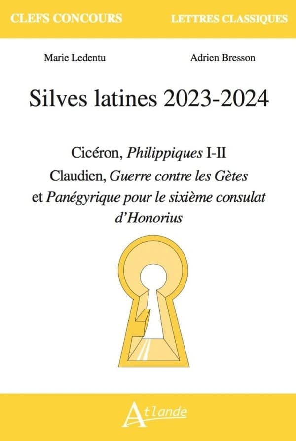 Silves latines 2023-2024 : Cicéron, "Philippiques" I-II, Claudien, "Guerre contre les Gètes" et "Panégyrique pour le sixième consulat d'Honorius"