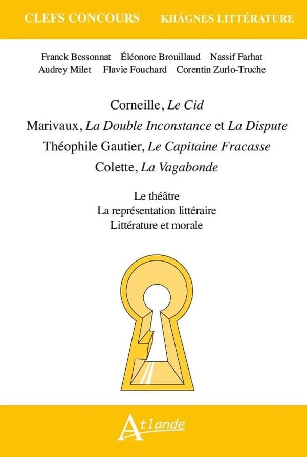 Corneille, "Le Cid", Marivaux, "La double inconstance" et "La dispute", Théophile Gautier, "Le capitaine Fracasse", Colette "La vagabonde" : le théâtre, la représentation littéraire, littérature et morale