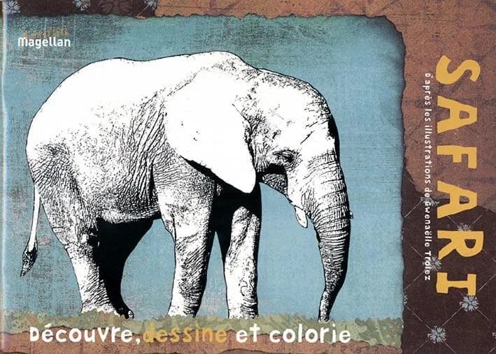 Safari : découvre, dessine et colorie les animaux d'Afrique